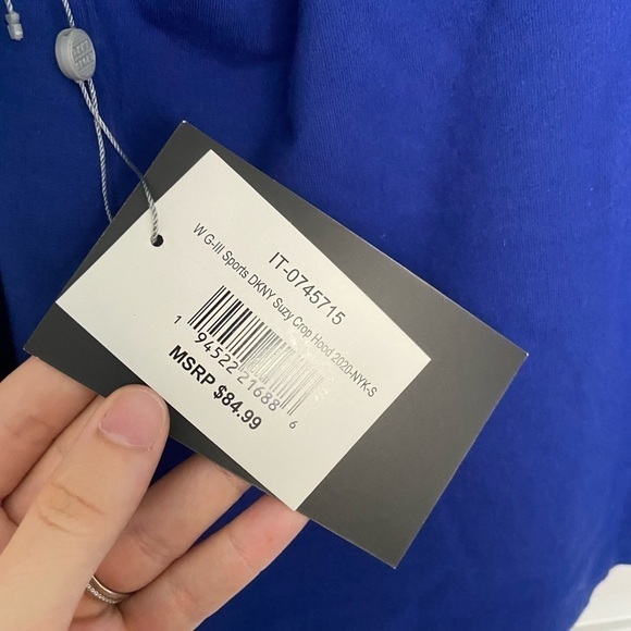 NWT DKNY New York Knicks Basketball Blue & Orange Hoodie Pullover w/Logo Small - Picture 8 of 10